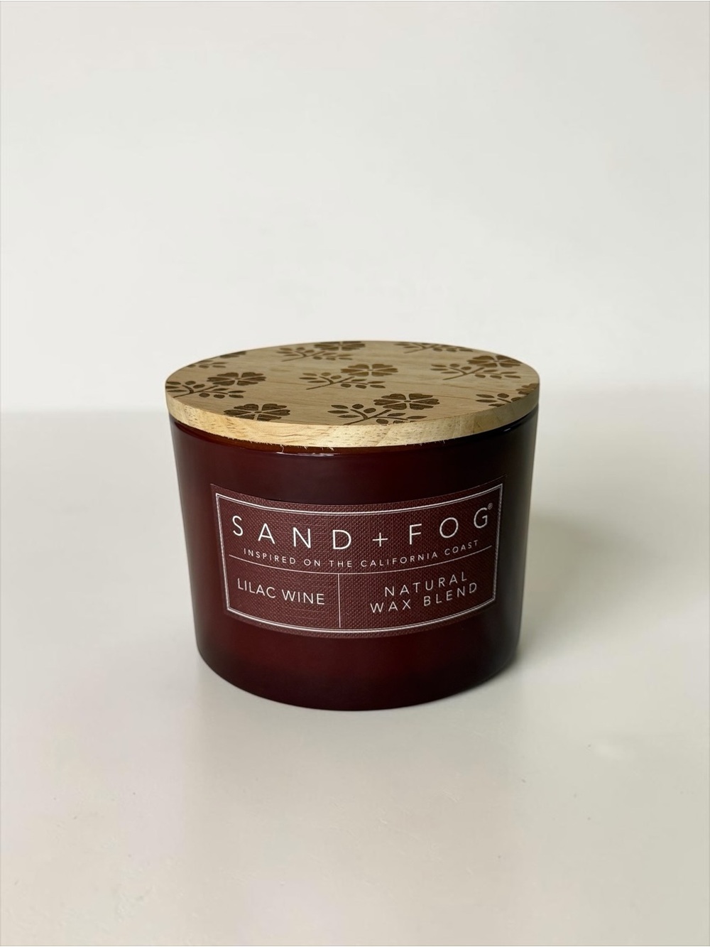NWT Sand + Fog Lilac Wine 2-Wick Scented Candle Discontinued